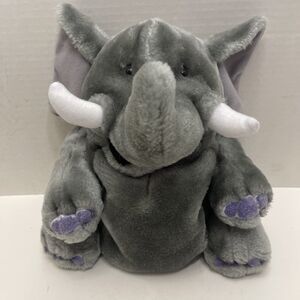 MSR Imports Elephant Golf Head Cover Hand Puppet Plush Grey Purple 10 Inches